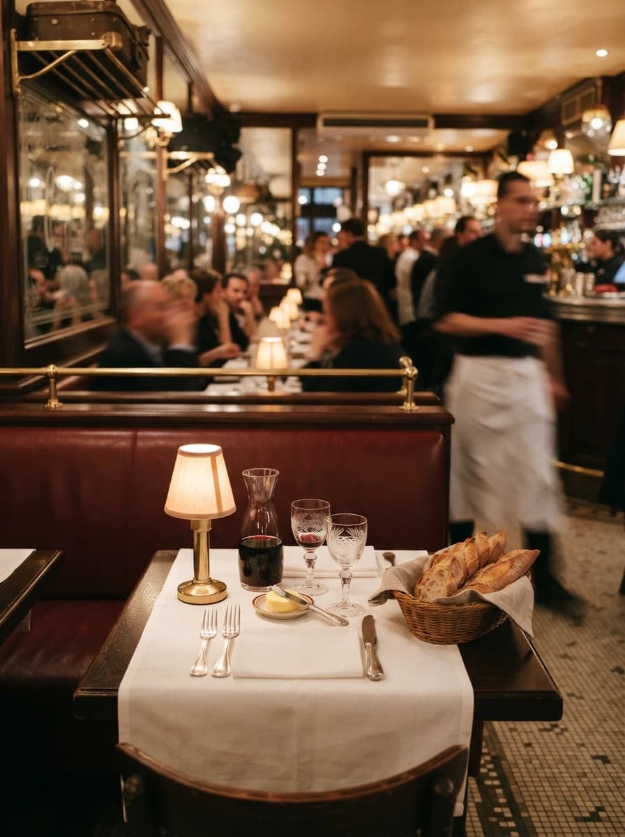 Maison — Brasserie classique, salle feutrée et tradition.